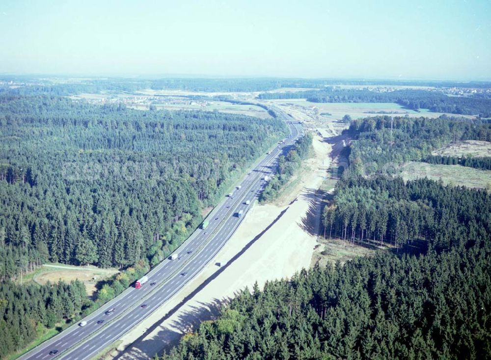 Aerial photograph Stammham - 30.09.2002 Bau der ICE Strecke zwischen Nürnberg und Ingoldstadt in Bayern