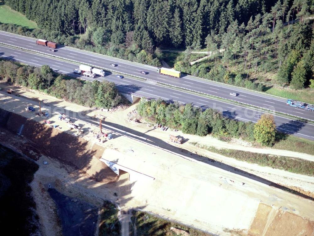 Stammham from the bird's eye view: 30.09.2002 Bau der ICE Strecke zwischen Nürnberg und Ingoldstadt in Bayern