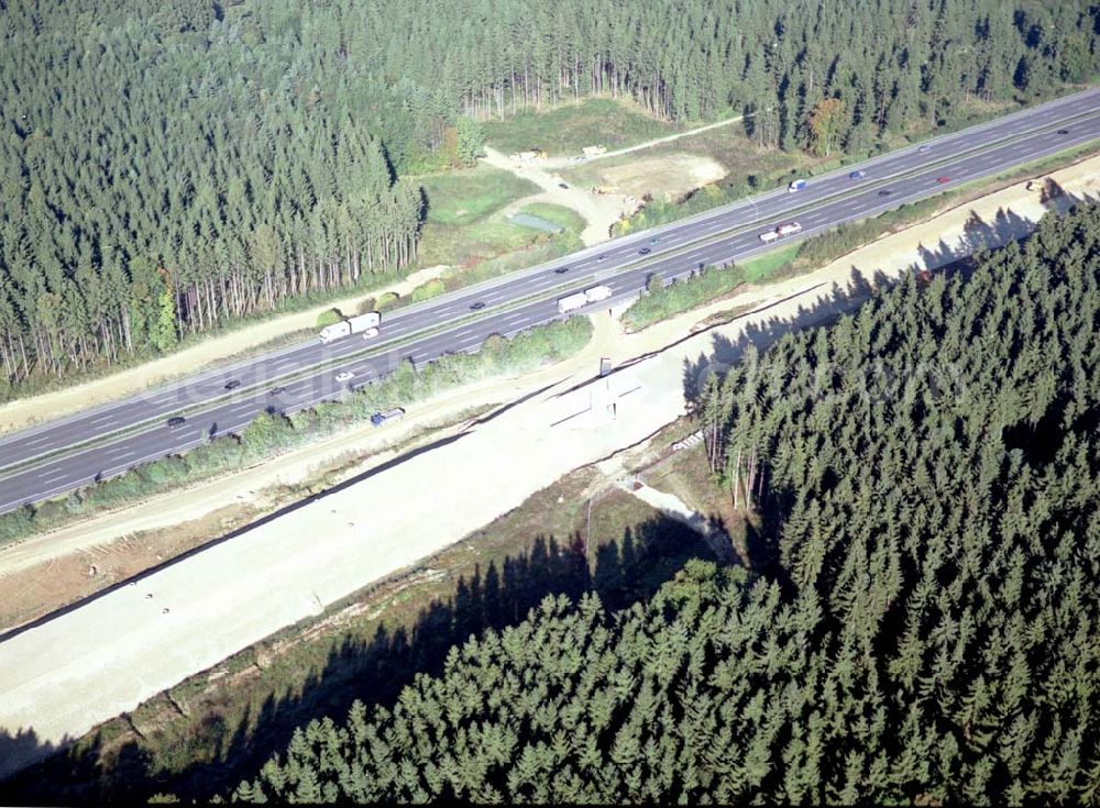 Stammham from the bird's eye view: 30.09.2002 Bau der ICE Strecke zwischen Nürnberg und Ingoldstadt in Bayern