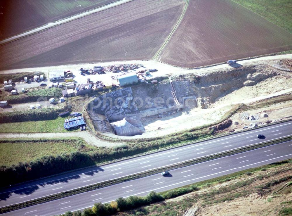 Aerial image Stammham - 30.09.2002 Bau der ICE Strecke zwischen Nürnberg und Ingoldstadt in Bayern