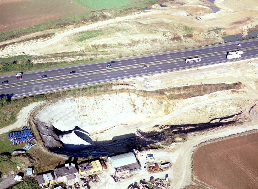 Stammham from above - 30.09.2002 Bau der ICE Strecke zwischen Nürnberg und Ingoldstadt in Bayern