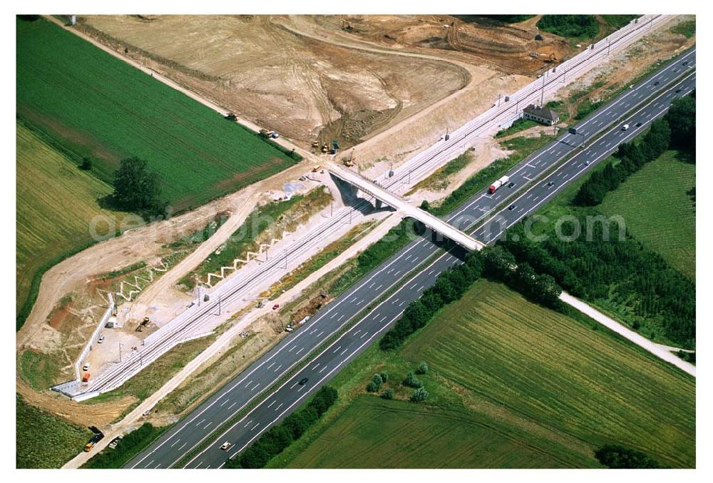 Stammham from above - 11.07.2005 Stammham Bau der ICE-Strecke zwischen Nürnberg und Ingoldstadt in Bayern