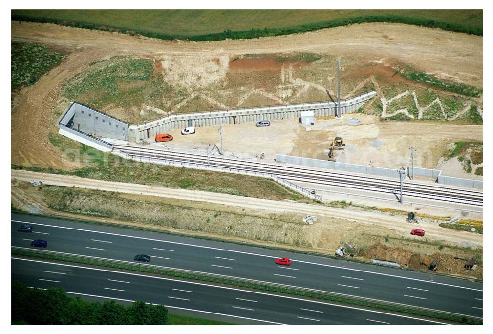 Stammham from the bird's eye view: 11.07.2005 Stammham Bau der ICE-Strecke zwischen Nürnberg und Ingoldstadt in Bayern