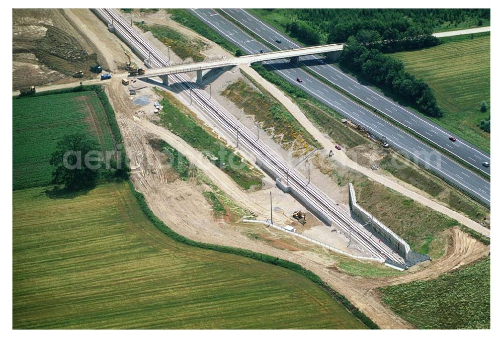 Aerial photograph Stammham - 11.07.2005 Stammham Bau der ICE-Strecke zwischen Nürnberg und Ingoldstadt in Bayern