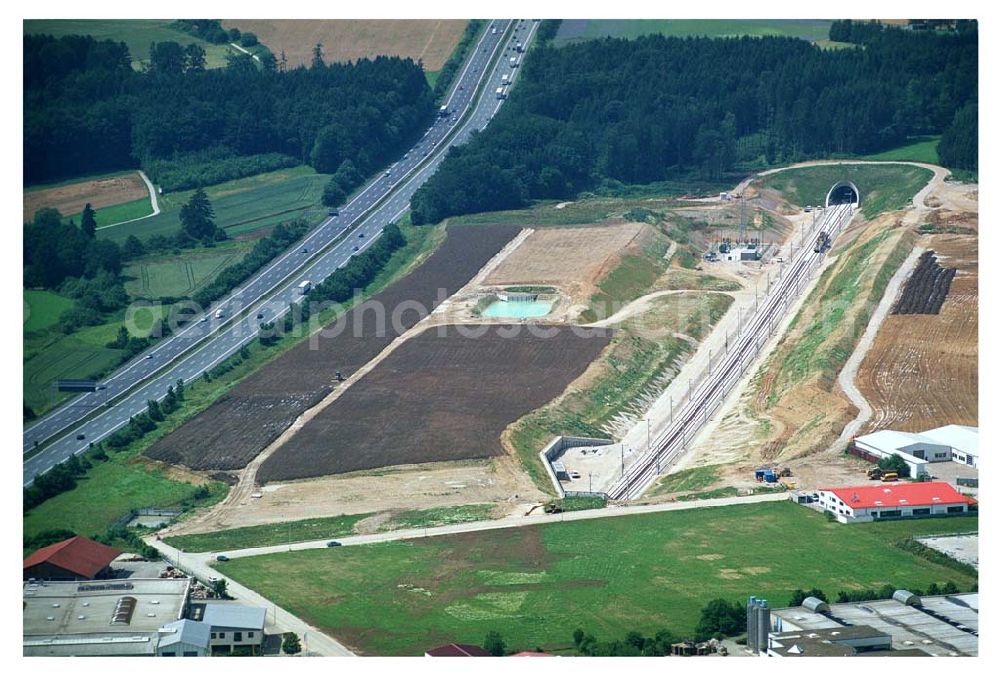 Stammham from above - 11.07.2005 Stammham Bau der ICE-Strecke zwischen Nürnberg und Ingoldstadt in Bayern