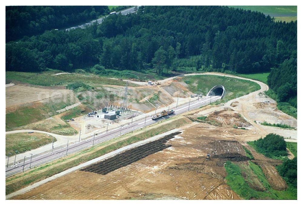 Stammham from the bird's eye view: 11.07.2005 Stammham Bau der ICE-Strecke zwischen Nürnberg und Ingoldstadt in Bayern