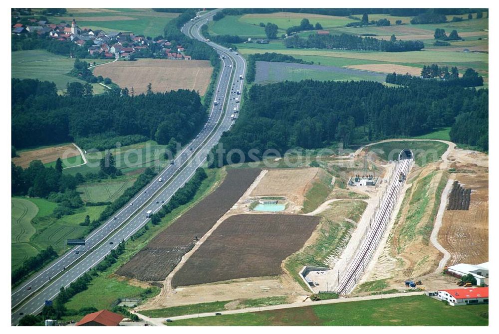 Stammham from above - 11.07.2005 Stammham Bau der ICE-Strecke zwischen Nürnberg und Ingoldstadt in Bayern