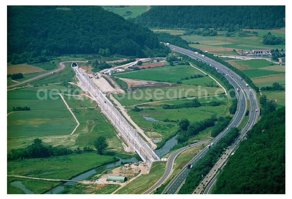 Stammham from the bird's eye view: 11.07.2005 Stammham Bau der ICE-Strecke zwischen Nürnberg und Ingoldstadt in Bayern