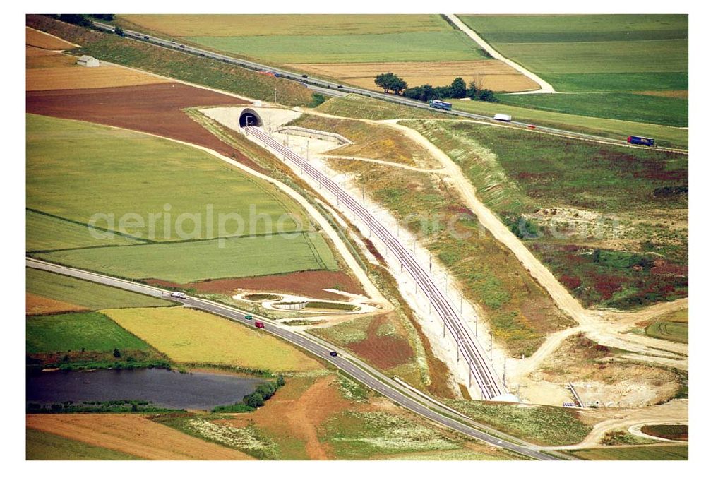 Stammham from above - 11.07.2005 Stammham Bau der ICE-Strecke zwischen Nürnberg und Ingoldstadt in Bayern