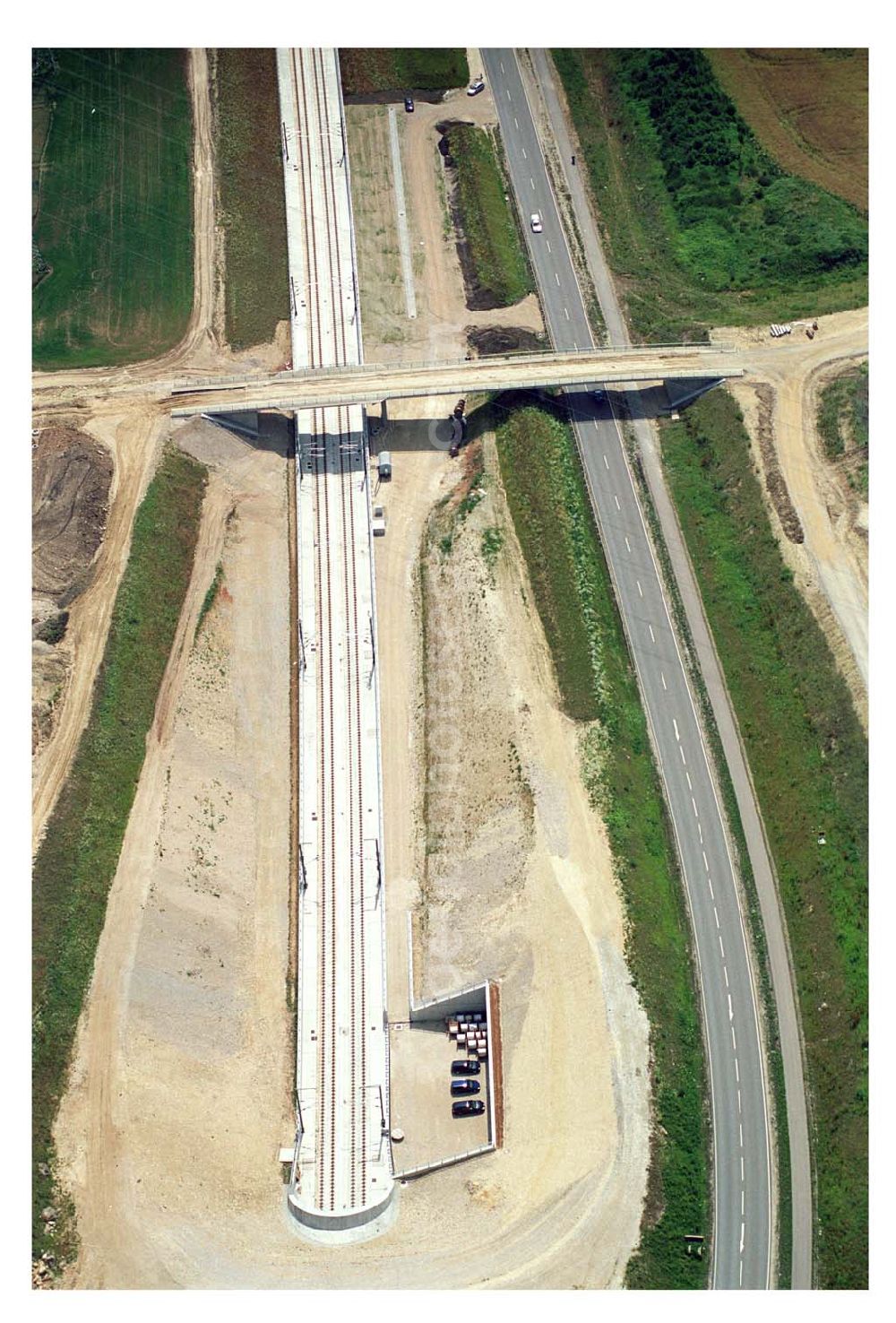 Aerial image Stammham - 11.07.2005 Stammham Bau der ICE-Strecke zwischen Nürnberg und Ingoldstadt in Bayern