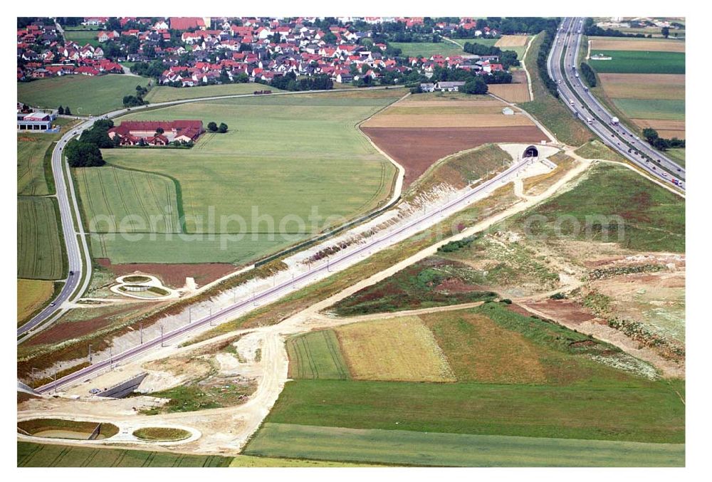 Stammham from above - 11.07.2005 Stammham Bau der ICE-Strecke zwischen Nürnberg und Ingoldstadt in Bayern