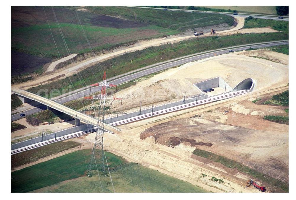 Stammham from above - 11.07.2005 Stammham Bau der ICE-Strecke zwischen Nürnberg und Ingoldstadt in Bayern