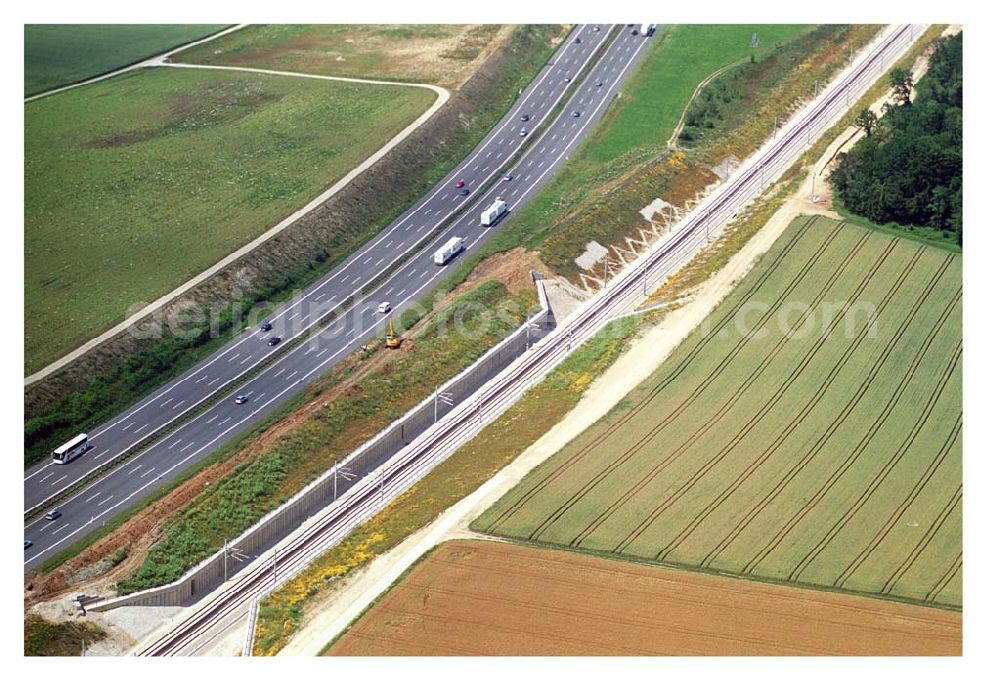 Aerial image Stammham - 11.07.2005 Stammham Bau der ICE-Strecke zwischen Nürnberg und Ingoldstadt in Bayern