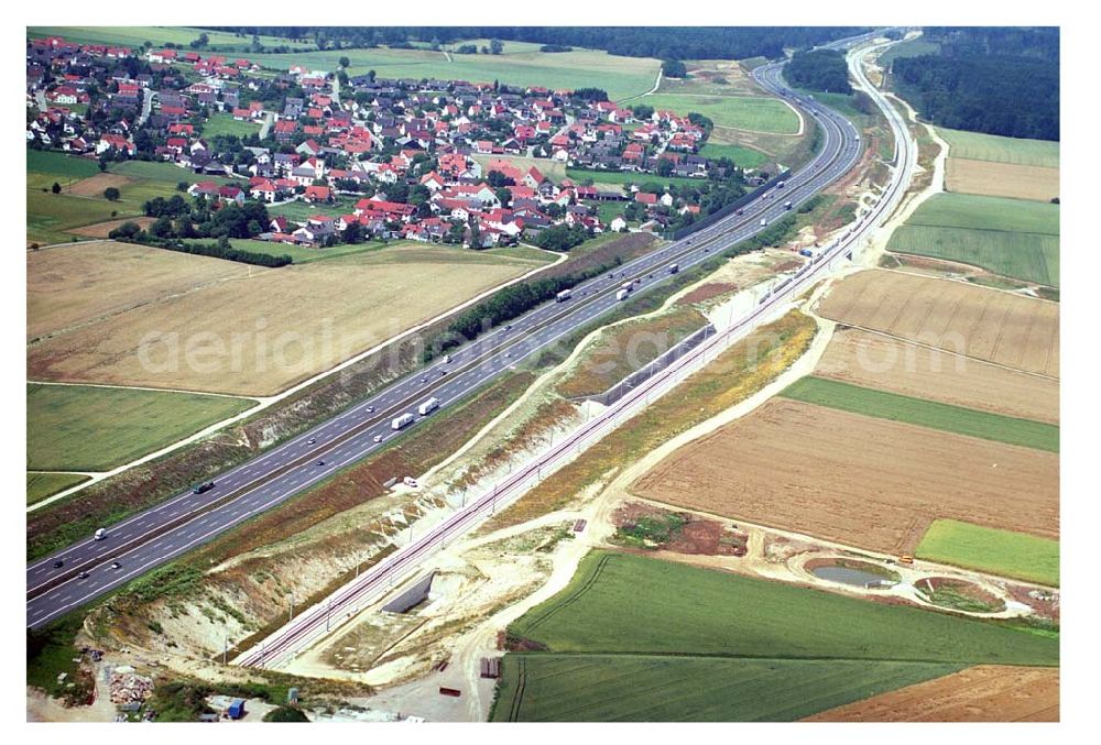 Aerial photograph Stammham - 11.07.2005 Stammham Bau der ICE-Strecke zwischen Nürnberg und Ingoldstadt in Bayern