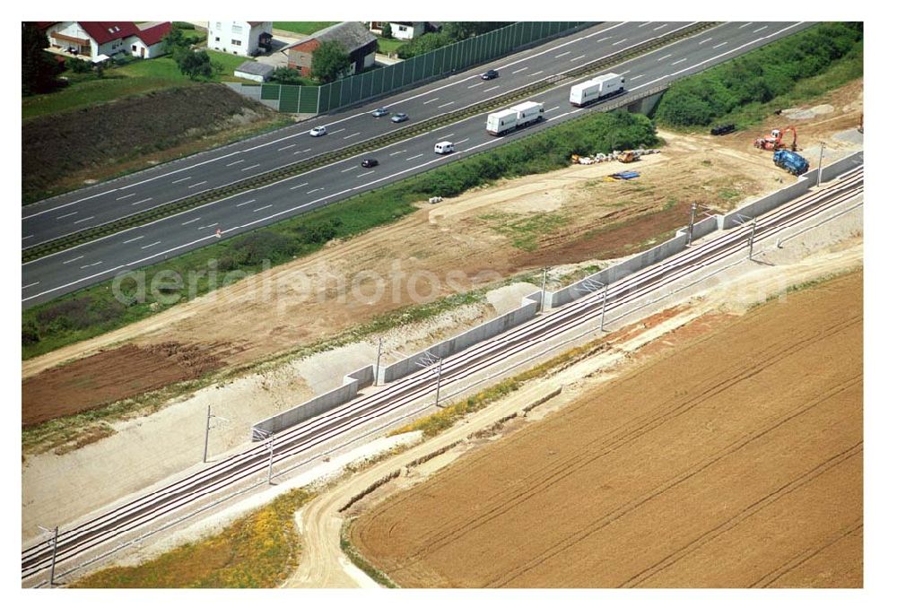 Stammham from above - 11.07.2005 Stammham Bau der ICE-Strecke zwischen Nürnberg und Ingoldstadt in Bayern