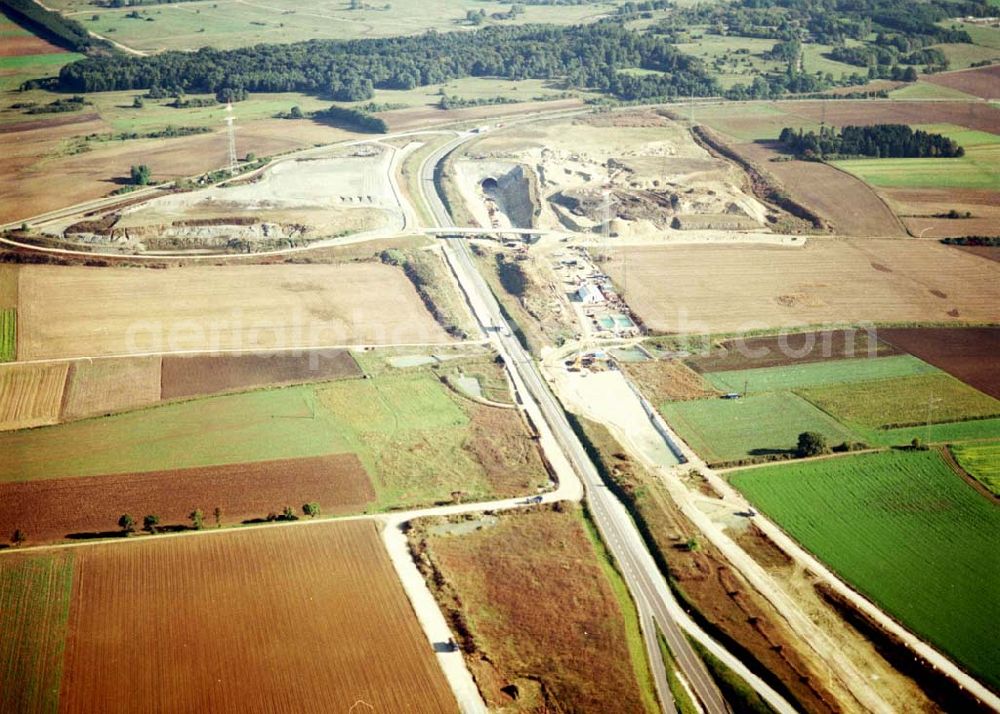 Aerial photograph Stammham - 30.09.2002 Bau der ICE Strecke zwischen Nürnberg und Ingoldstadt in Bayern durch die Firma Schäler