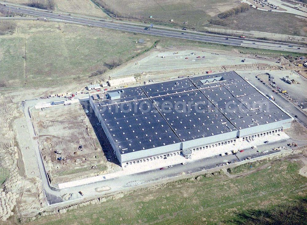 Aerial photograph Berlin - Pankow - Bau des LDZ - Nord - Logistikzentrums im Gewerbegebiert Pankow - Nord am Berliner Ring.