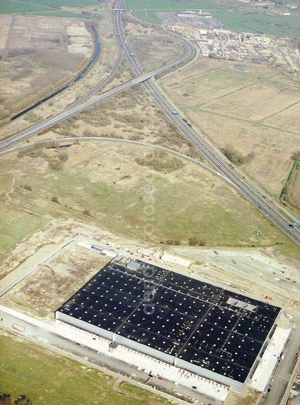 Aerial photograph Berlin - Pankow - Bau des LDZ - Nord - Logistikzentrums im Gewerbegebiet Pankow - Nord am Berliner Ring.