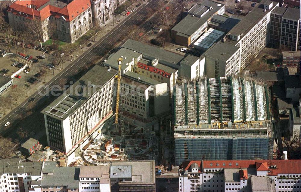 Aerial photograph Berlin - Charlottenburg - Bau des Ludwig-Erhard-Hauses und der Berliner Börse