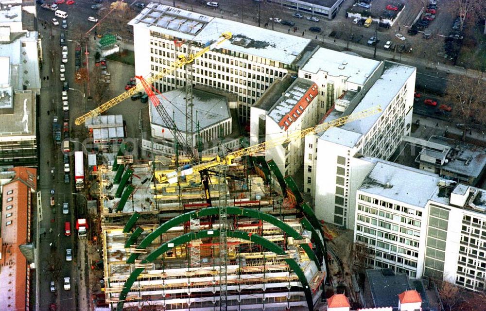 Aerial photograph Berlin - Bau des Ludwig-Erhard-Hauses am Bhf. Zoo in Berlin-Charlottenburg.