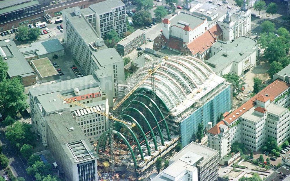 Aerial photograph Berlin - Charlottenburg - Bau des Ludwig-Erhard-Hauses im zweiten Abschnitt