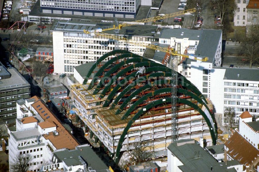 Berlin - Charlottenburg from the bird's eye view: Bau des Ludwig-Erhardt-Hauses in Berlin - Charlottenburg