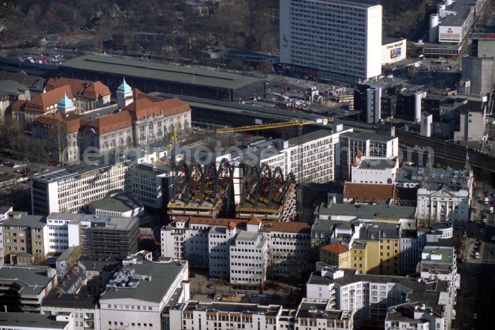 Berlin - Charlottenburg from the bird's eye view: Bau des Ludwig-Erhardt-Hauses in Berlin - Charlottenburg