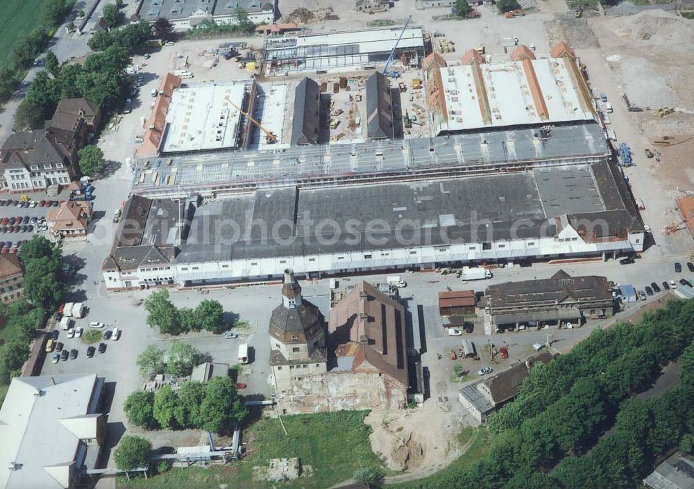 Dresden / Sachs. from above - Bau der Neue Messe - ein Projekt der HVB-Immobilien AG auf dem Ostragehege (Gelände des Alten Schlachthofes) in Dresden. Generalunternehmer: HOCHTIEF AG.