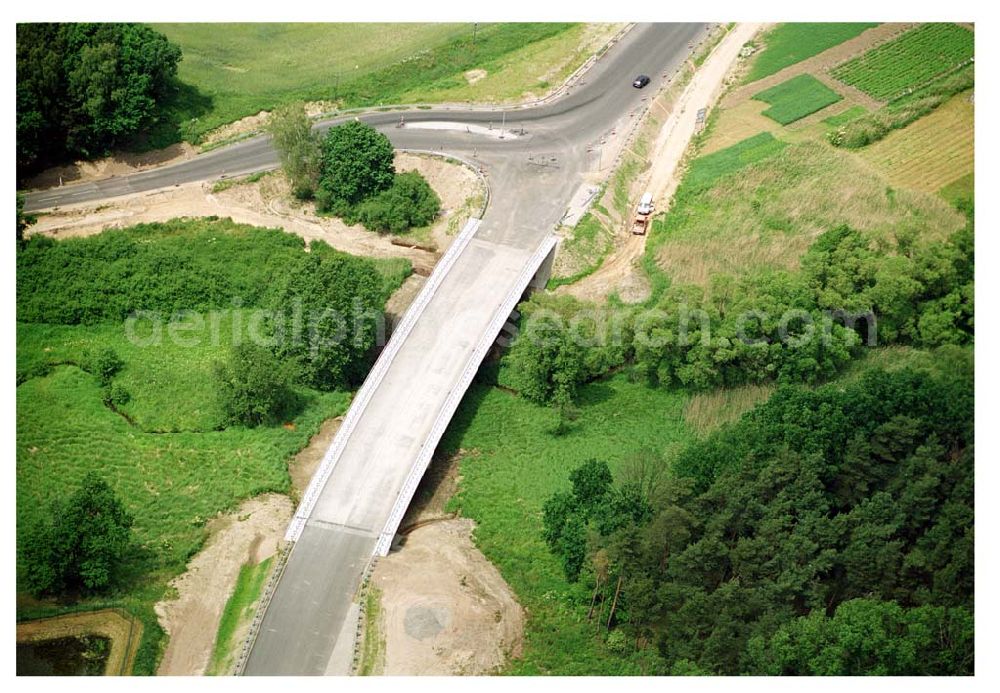 Aerial image Belzig / BRB - Bau der Ortsumfahrung Belzig durch die Schälerbau Berlin GmbH