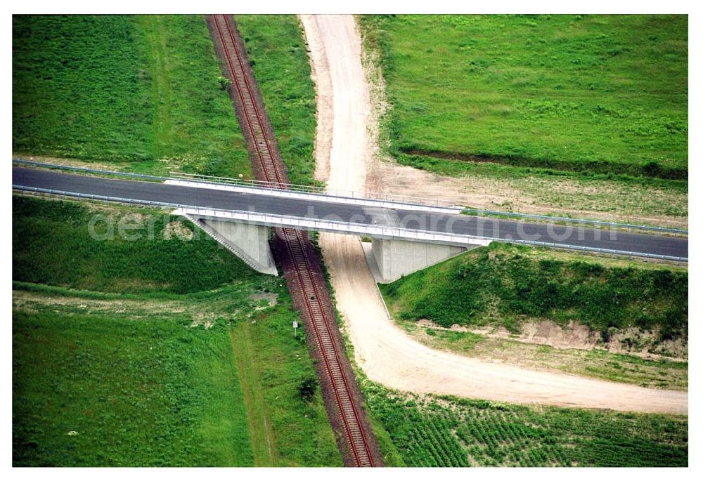 Aerial image Belzig / BRB - Bau der Ortsumfahrung Belzig durch die Schälerbau Berlin GmbH