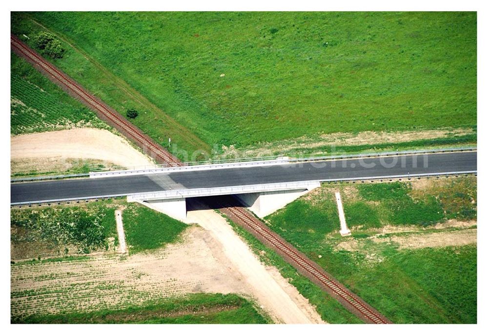 Aerial image Belzig / BRB - Bau der Ortsumfahrung Belzig durch die Schälerbau Berlin GmbH