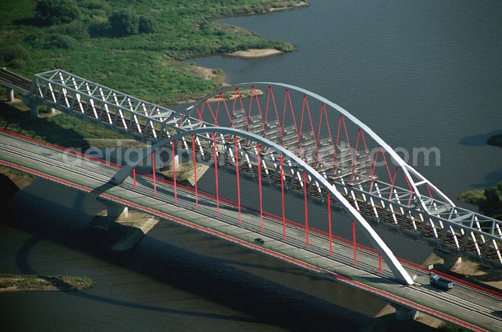 Wittenberg (Sachsen-Anhalt) from the bird's eye view: Bau der Ortsumgehungsstraße B2 / B 187 südöstlich in Wittenberg an der Elbe. Projektsteuerung: Schüßler-Plan Ingenieurgesellschaft für Bau- und Verkehrswegeplanung mbH.