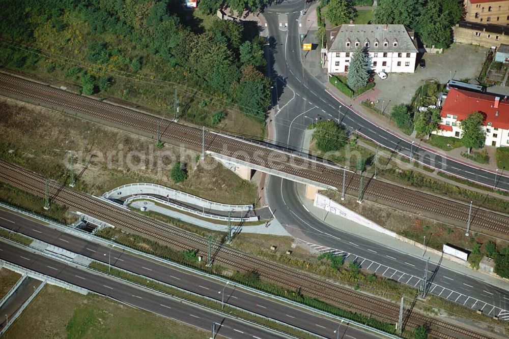 Aerial image Wittenberg (Sachsen-Anhalt) - Bau der Ortsumgehungsstraße B2 / B 187 südöstlich in Wittenberg an der Elbe. Projektsteuerung: Schüßler-Plan Ingenieurgesellschaft für Bau- und Verkehrswegeplanung mbH.