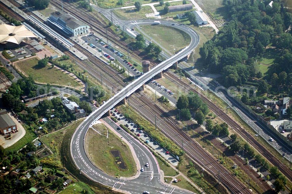 Aerial photograph Wittenberg (Sachsen-Anhalt) - Bau der Ortsumgehungsstraße B2 / B 187 südöstlich in Wittenberg an der Elbe. Projektsteuerung: Schüßler-Plan Ingenieurgesellschaft für Bau- und Verkehrswegeplanung mbH.