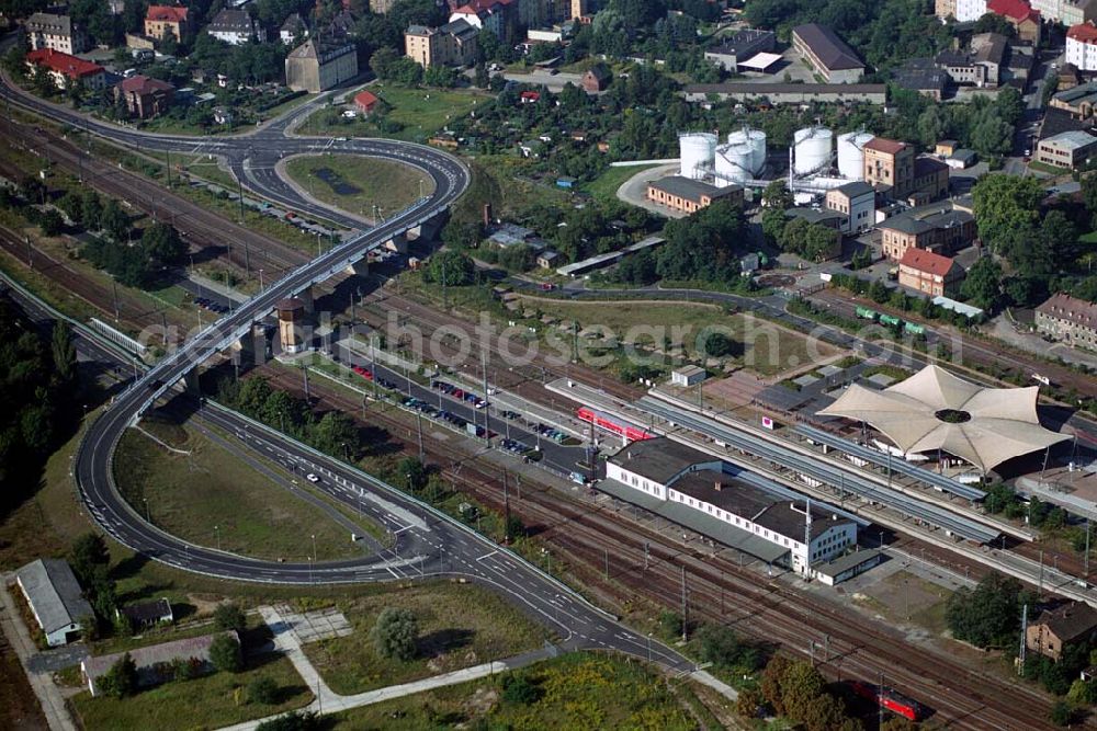 Aerial image Wittenberg (Sachsen-Anhalt) - Bau der Ortsumgehungsstraße B2 / B 187 südöstlich in Wittenberg an der Elbe. Projektsteuerung: Schüßler-Plan Ingenieurgesellschaft für Bau- und Verkehrswegeplanung mbH.