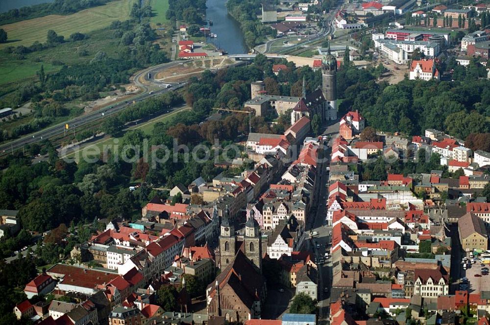 Aerial image Wittenberg (Sachsen-Anhalt) - Bau der Ortsumgehungsstraße B2 / B 187 südöstlich in Wittenberg an der Elbe. Projektsteuerung: Schüßler-Plan Ingenieurgesellschaft für Bau- und Verkehrswegeplanung mbH.