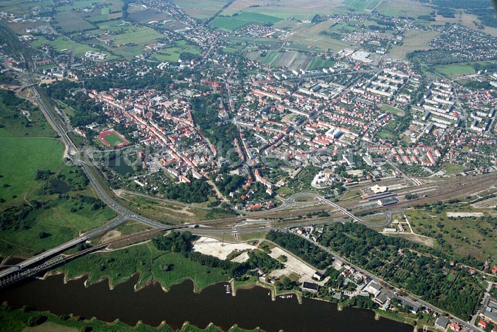 Aerial image Wittenberg (Sachsen-Anhalt) - Bau der Ortsumgehungsstraße B2 / B 187 südöstlich in Wittenberg an der Elbe. Projektsteuerung: Schüßler-Plan Ingenieurgesellschaft für Bau- und Verkehrswegeplanung mbH.