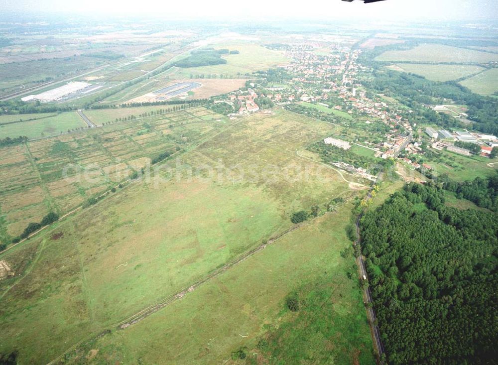 Aerial photograph Großbeeren / BRB - Bau- und Planungsgelände der MÜBAU an der Genshagener Straße in Großbeeren / Brandenburg.