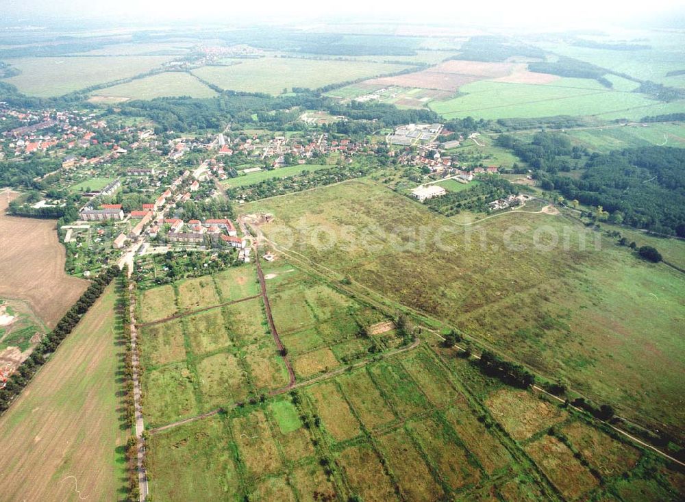 Aerial image Großbeeren / BRB - Bau- und Planungsgelände der MÜBAU an der Genshagener Straße in Großbeeren / Brandenburg.