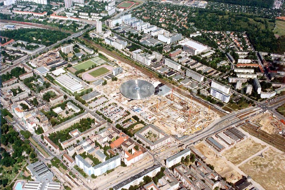 Aerial photograph Berlin - Bau Radsporthalle Landsberger Allee