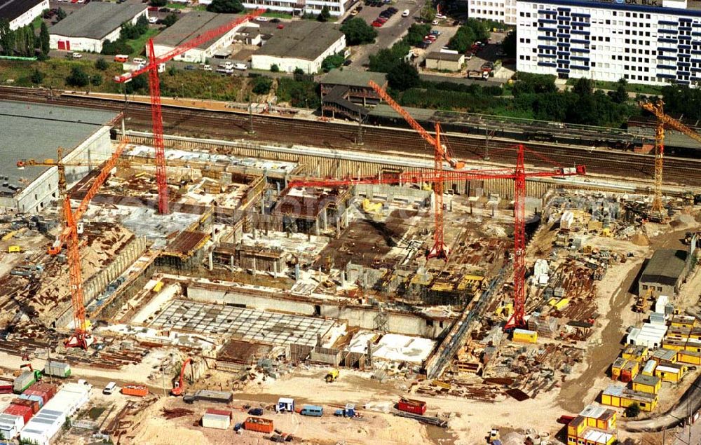 Berlin from the bird's eye view: Bau Radsporthalle Landsberger Allee