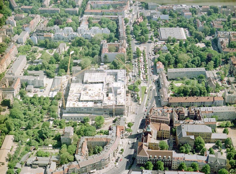 Aerial photograph Berlin - Pankow - Bau des Rathauscenters Pankow am Rathaus Berlin-Pankow durch die FUNDUS-Gruppe Köln.