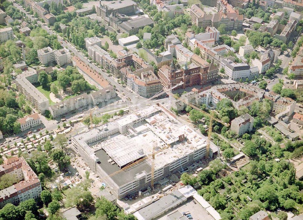 Aerial photograph Berlin - Pankow - Bau des Rathauscenters Pankow am Rathaus Berlin-Pankow durch die FUNDUS-Gruppe Köln.