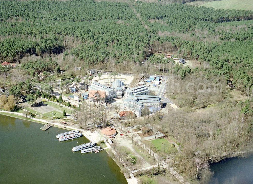 Bad Saarow / Brandenburg from above - Bau des SAS Hotels am Scharmützelsee in Bad Saarow.