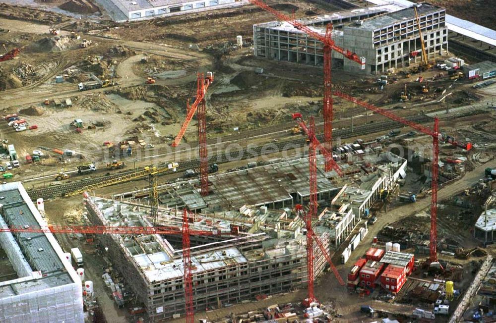 Aerial image Berlin - Bau des Stadtteilzentrums in Berlin-Hellersdorf