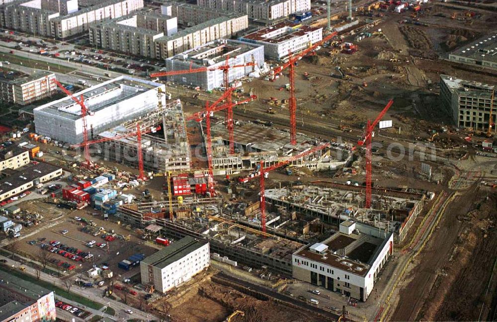 Berlin from above - Bau des Stadtteilzentrums in Berlin-Hellersdorf