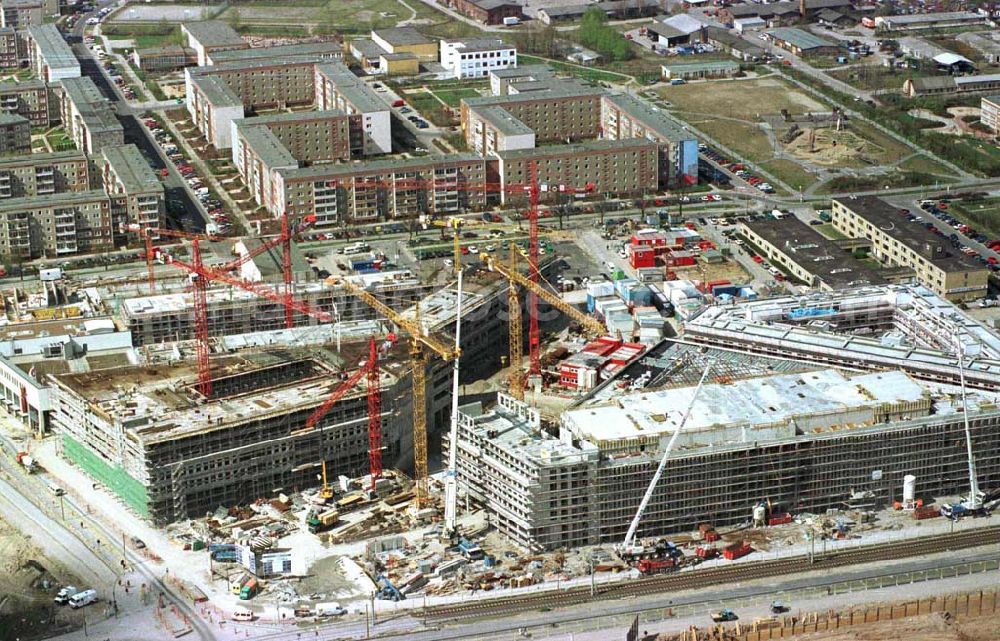 Aerial photograph Berlin - Hellersdorf - Bau des Stadtteilzentrums Hellersdorf