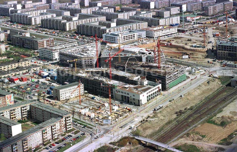 Aerial image Berlin - Hellersdorf - Bau des Stadtteilzentrums Hellersdorf