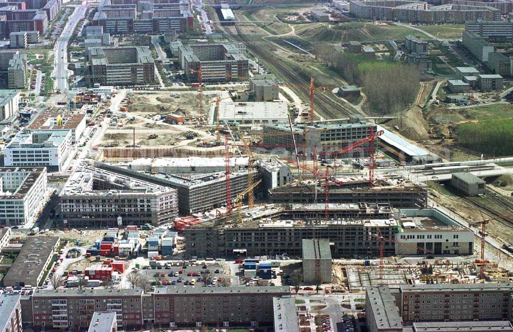 Berlin - Hellersdorf from above - Bau des Stadtteilzentrums Hellersdorf