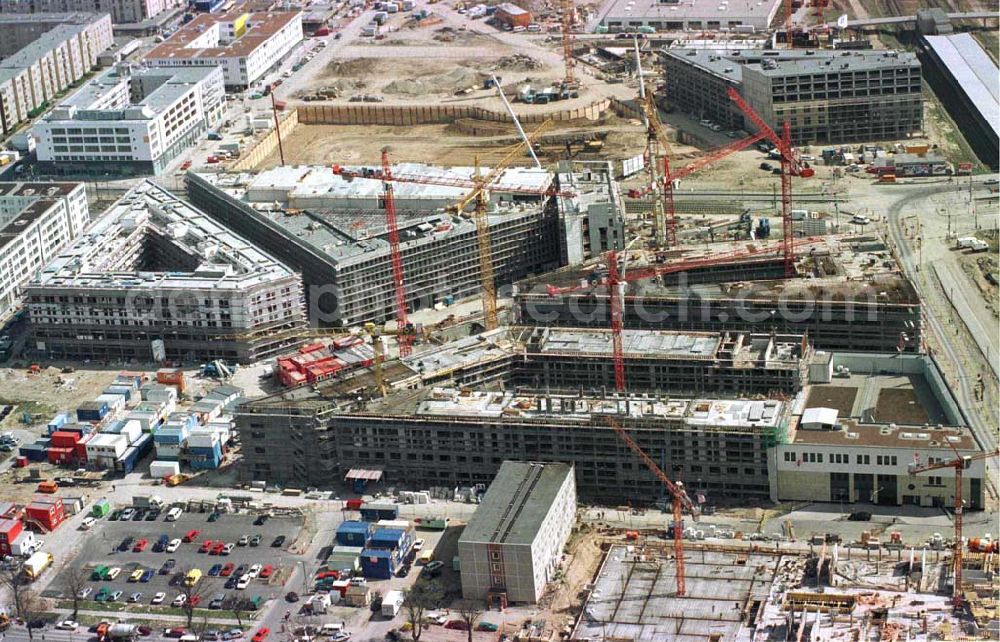 Aerial photograph Berlin - Hellersdorf - Bau des Stadtteilzentrums Hellersdorf